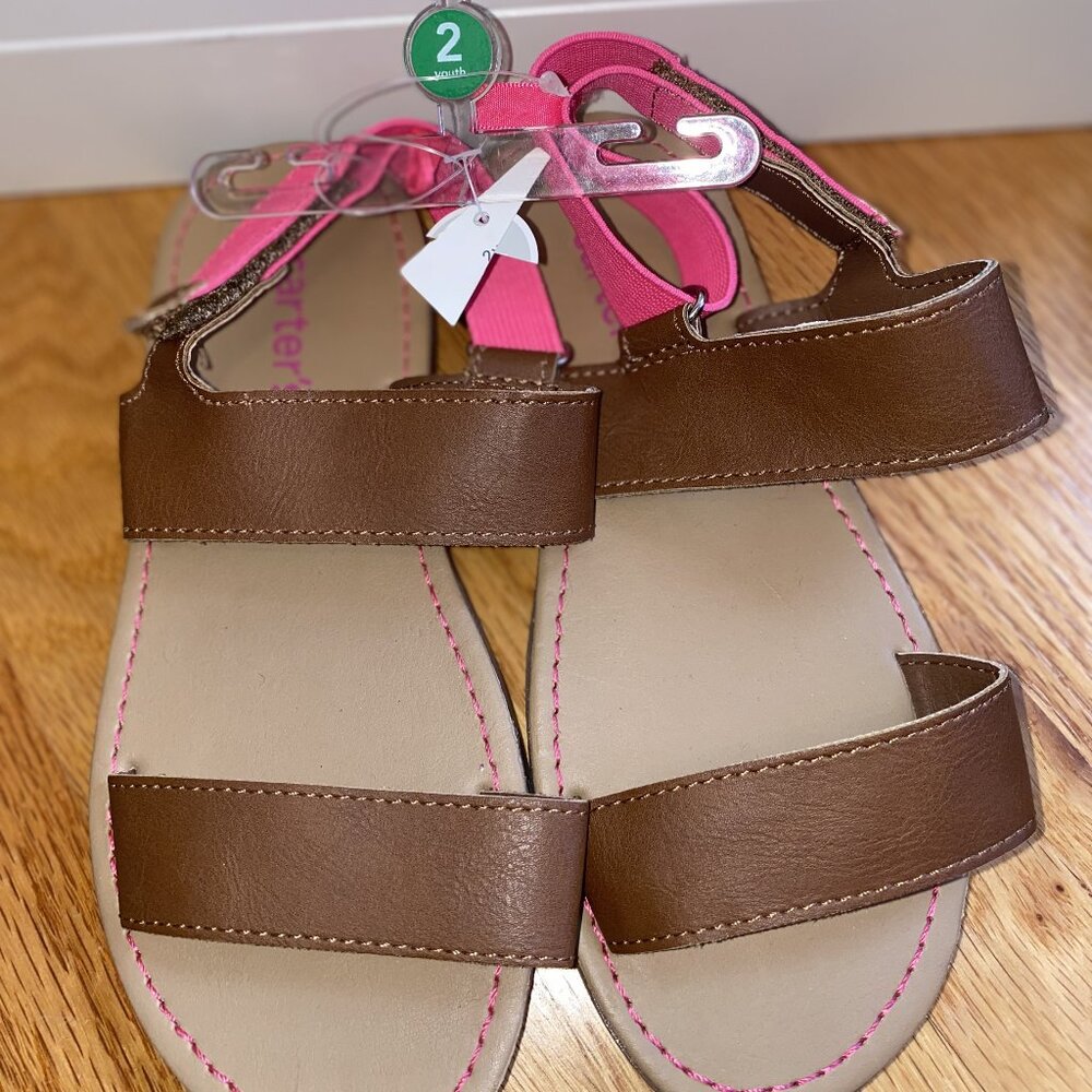 NWT, Girls Size 2, Carters ,Sandals